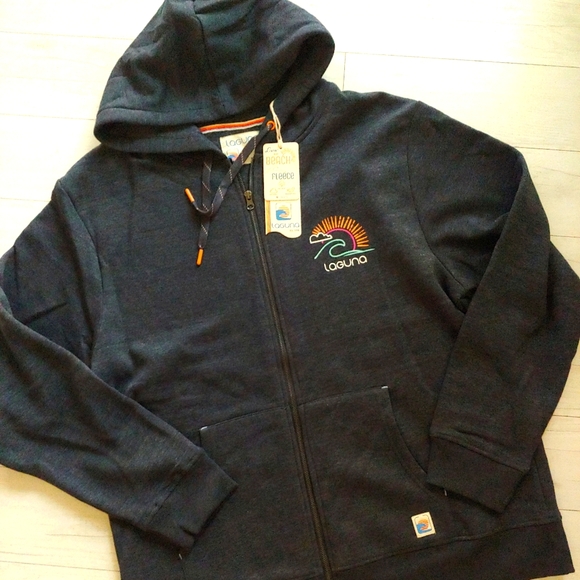 Laguna NEW mens Beach Fleece Full Zip Jacket - Picture 2 of 10